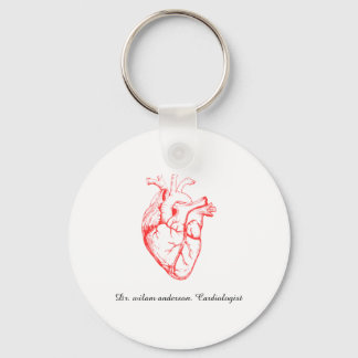 Chaveiro Arte de Anatomia do Coração de Cardiologista Perso