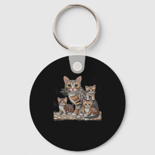 Chaveiro Arte De Arranjar Rochas Na Forma De Um Gato S