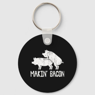 Chaveiro Arte de Bacon Engraçada para Homens e Mulheres, Po