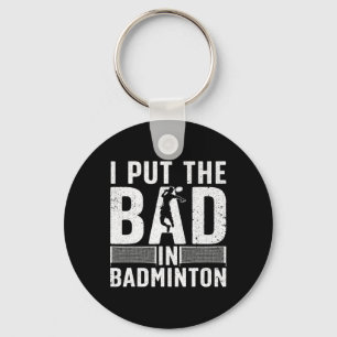 Chaveiro Arte De Badminton Engraçada Para Homens Mulheres V