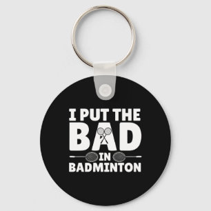 Chaveiro Arte De Badminton Engraçada Para Homens Mulheres V