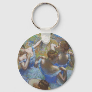 Chaveiro Arte de Bailarinas Azuis Vintage de Edgar Degas