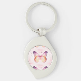 Chaveiro Arte de Borboleta em Aquarela