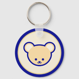 Chaveiro Arte de Cartografia Engraçada De Urso Azul Funny