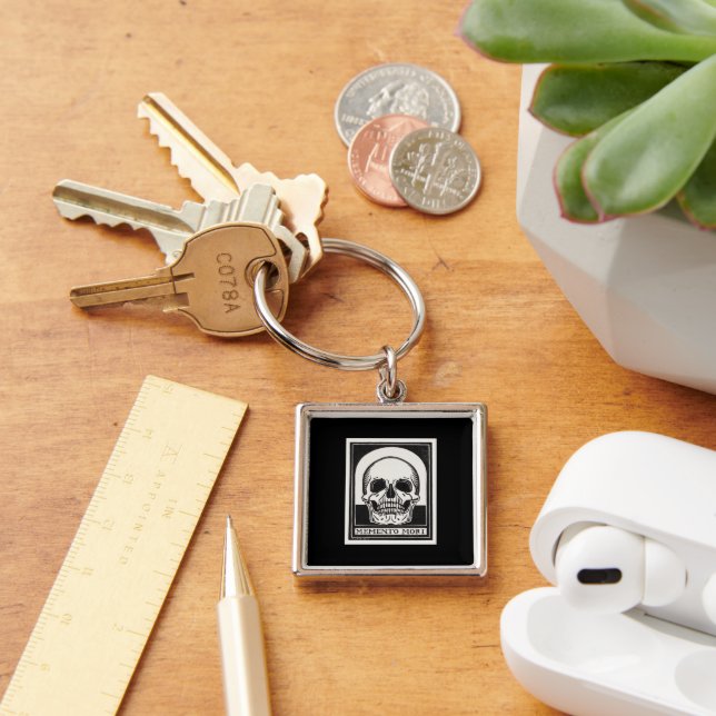 Chaveiro Arte de Caveira Memento Mori (Mesa)