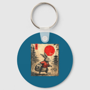Chaveiro Arte de Coelho de Anime Vintage Coelho de Páscoa J
