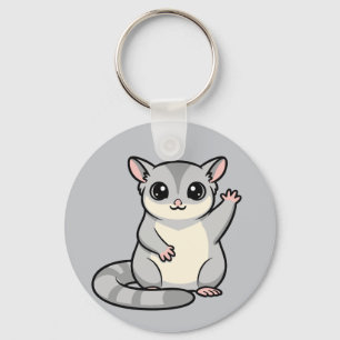 Chaveiro Arte de desenho animado de sugar glider acenando