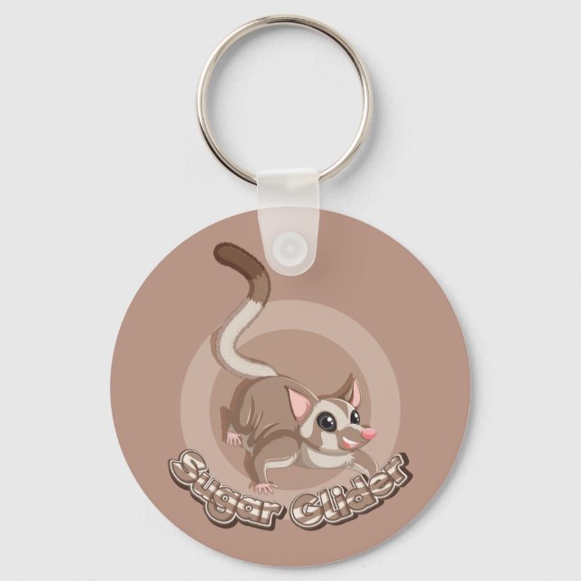 Chaveiro Arte de desenho animado quente de Sugar Glider (Frente)
