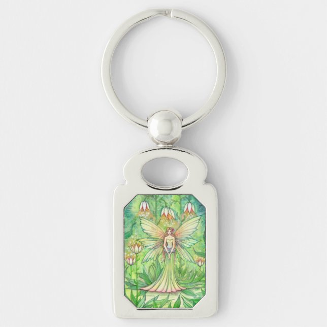 Chaveiro Arte de Fada de Flor de Jardim Iluminado (Frente)