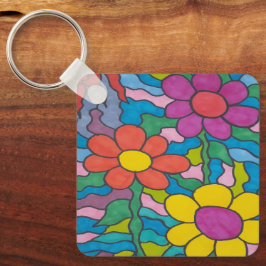 Chaveiro Arte de Flor com Hippie Retroativo 