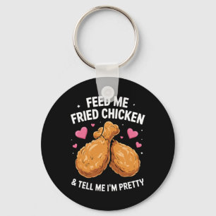 Chaveiro Arte de Frango Frito Para Homens Mulheres Crianças