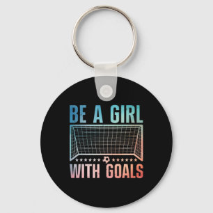 Chaveiro Arte de Futebol Engraçada Para Mulheres Jogadoras