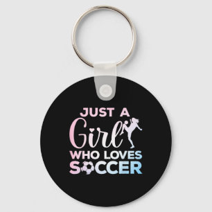 Chaveiro Arte de Futebol Legal Para Mulheres Meninas Goleir