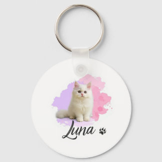 Chaveiro Arte de Gato Fofo em Pingente – Luna