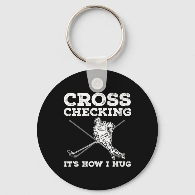 Chaveiro Arte De Hóquei No Gelo Divertida Para Homens Crian (Frente)