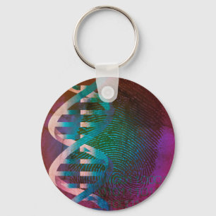 Chaveiro Arte de Impressão Digital do DNA