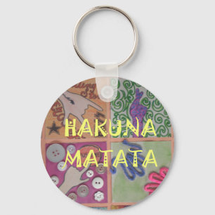 Chaveiro Arte de Impressão do Sinal de Mão Hakuna Matata