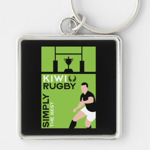 Chaveiro Arte de Jogadores de Rugby da NZ Kiwi