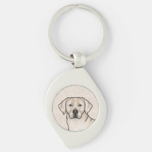 Chaveiro Arte de Labrador Retriever Creme Cabeça de Lab Fof