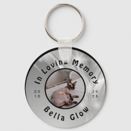 Chaveiro Arte de Lembrança Prata Memorial de Gato Sphynx