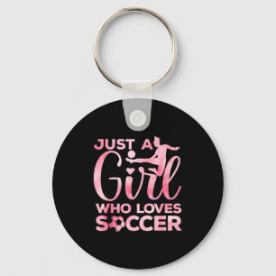 Chaveiro Arte de Menina de Futebol Para Meninas Crianças Be
