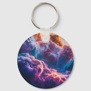 Chaveiro Arte de Nebulosa Espacial Abstrata - Cósmico Color