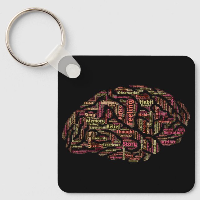 Chaveiro Arte de Palavra Inspirativa (Frente)