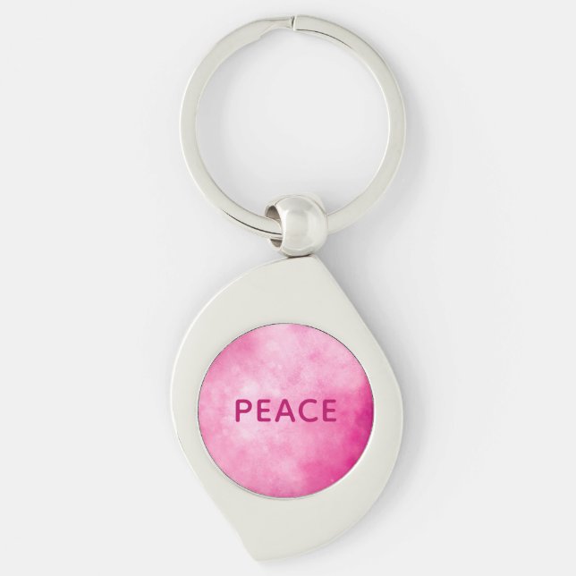 Chaveiro Arte de Parede em Acrílico Pink PEACE (Frente)