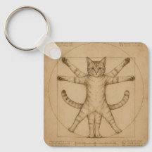 Arte de Paródia do Renascimento do Gato Vitruviano