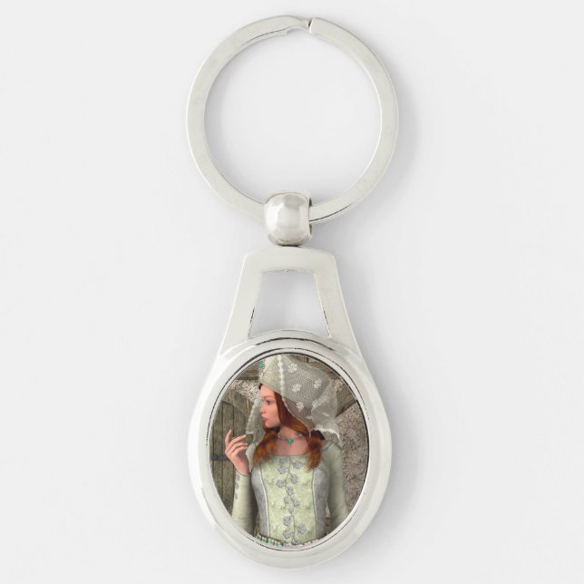 Chaveiro Arte de Princesa Medieval Vintage Renascença (Frente)