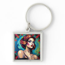 Arte de retrato surreal vibrante