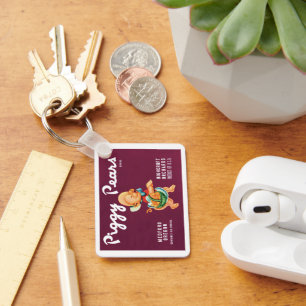 Chaveiro Arte de rótulo de caixa de frutas vintage com pera