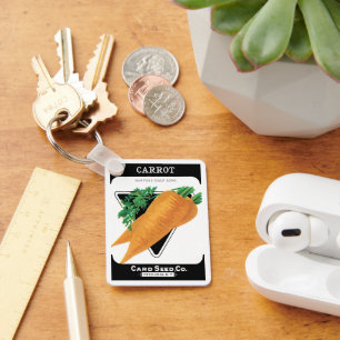 Chaveiro Arte de rótulo de pacote de sementes vintage, ceno