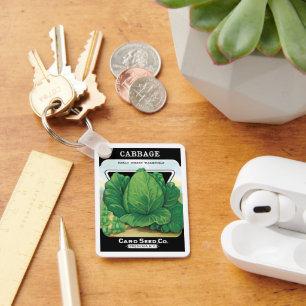 Chaveiro Arte de rótulo de pacote de sementes vintage, repo