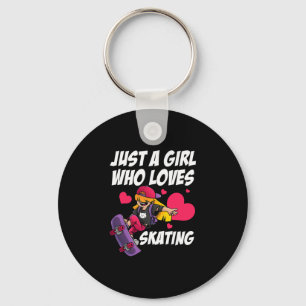 Chaveiro Arte de skate para mulheres meninas skateboard ska