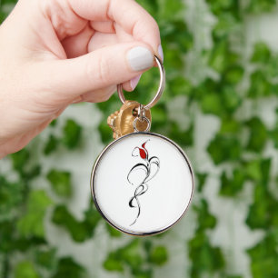 Chaveiro Arte de Tatuagem Tribal Surrealista da Senhora Ros