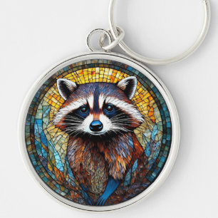 Chaveiro Arte de Vidro Escondida de Raccoon
