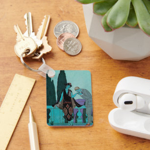 Chaveiro Arte Deco Antiga La Villa d'Este por George Barbie