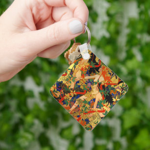 Chaveiro Arte Deco Antigo, Diana e suas Ninfas ou a Caça