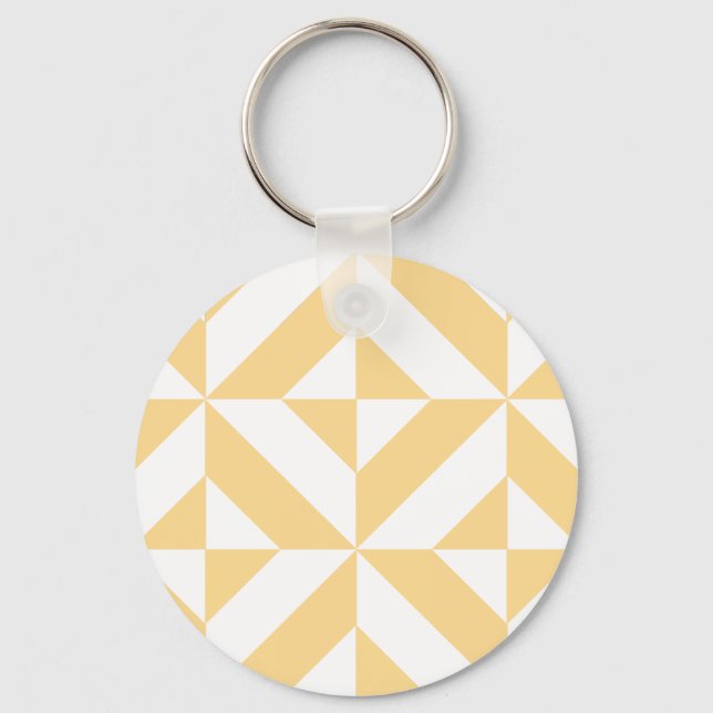 Chaveiro Arte Deco Geométrica Melão (Frente)