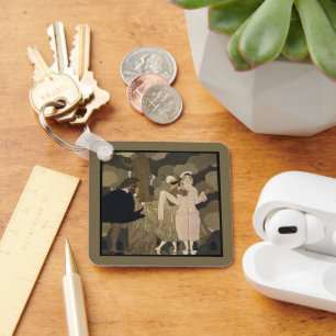 Chaveiro Arte Deco Vintage, Surpresa por George Barbier