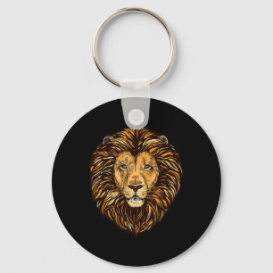 Chaveiro Arte Detalhada Do Leão Majestoso - Animais Bons Pa