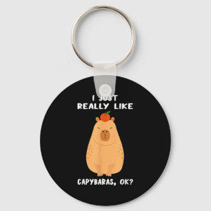 Chaveiro Arte Divertida de Capivara para Homens Mulheres Cr