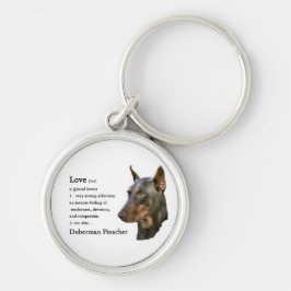 Chaveiro Arte do Doberman Pinscher O Amor É...