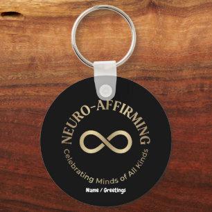 Chaveiro Arte do Infinito Arco-íris de Afirmação Neurológic
