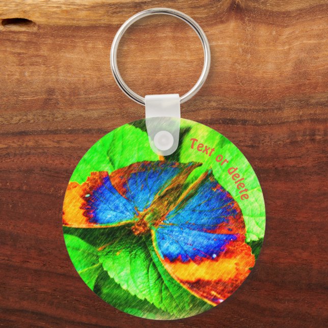 Chaveiro Arte do Lápis Azul Personalizada (Frente)