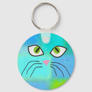 Chaveiro Arte do "senhora dos amantes do gato gato "