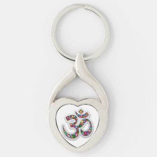 Chaveiro Arte do Símbolo Floral Namaste