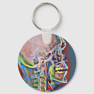 Chaveiro Arte do Skeleton humano Abstrato da Anatomia