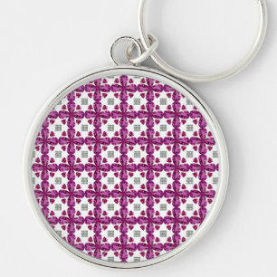 Chaveiro Arte em Diamante Turmalina Rosa, Rosa